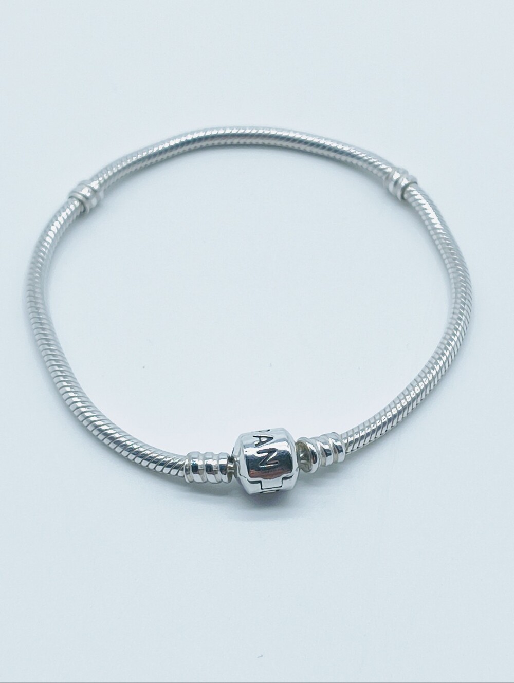 Retired Vintage Pandora Snake Chain Charm Bracelet